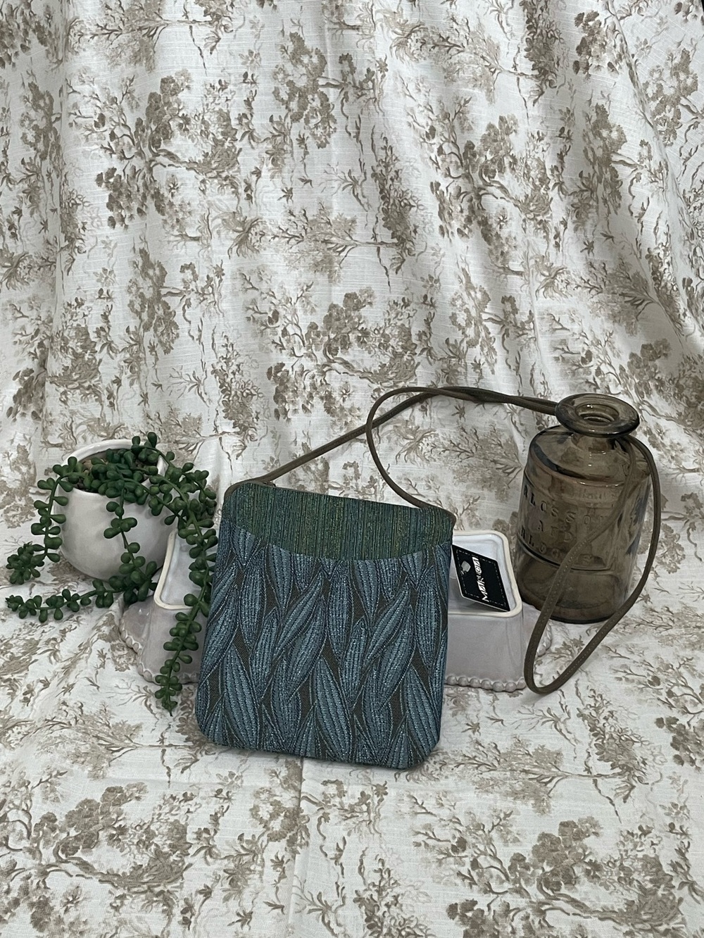 Maruca- NWT- Textured Blue-Green Crossbody Bag